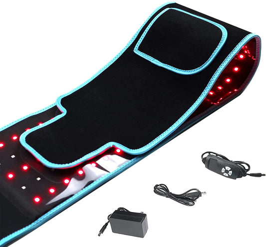 RedLightRelief Red & Infrared Light Therapy Belt: Full-Body Slimming & Fat-Burning Wrap with 850nm & 660nm LEDs